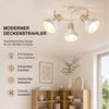 ZMH Deckenstrahler E14 Flammig Eisen Lampenschirm Deckenlampe Flur & Schlafzimmer, ohne Leuchtmittel, Weiß Schwenkbar 350° Modern Wohnzimmerlampe Bild 3