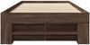 Einzelbettgestell Design für Erwachsene ohne Matratze Braun Eiche 75x190 cm Holzwerkstoff d4161e Bild 5