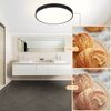 ZMH LED Deckenleuchte Dimmbar Deckenlampe mit Fernbedienung - 36W Badlampe Schwarz IP44 Wasserdicht Flach 37cm Rund Küchenlampe Warmweiß/Neutralweiß/Kaltweiß für Wohnzimmer Schlafzimmer Flur Bad Bild 4