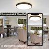ZMH LED Deckenleuchte Dimmbar Deckenlampe mit Fernbedienung - 36W Badlampe Schwarz IP44 Wasserdicht Flach 37cm Rund Küchenlampe Warmweiß/Neutralweiß/Kaltweiß für Wohnzimmer Schlafzimmer Flur Bad Bild 5