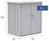 Biohort Terrassenschrank Romeo, L: 132 x 87 x 140 (b x t x h) cm, quarzgrau-metallic Bild 2