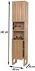 Teak-Hochschrank HWC-M72, Badschrank, 2 Türen 6 Fächer, hochwertiges B-Grade-Teak (Kernholz, 20-30 Jahre) 181x40x35cm Bild 3