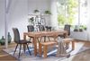 Esstisch Massivholz Akazie 120 cm Esszimmer-Tisch Holztisch Design Küchentisch Landhaus-Stil dunkel-braun B/H/T ca. 120/76/60cm Bild 3
