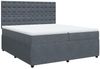 vidaXL Boxspringbett mit Matratze Dunkelgrau 200x200 cm Samt 3292443 Bild 2
