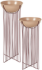 Blumentopf mit Beinen 2er Set FICARIA Metall 22 cm Rosa Bild 1