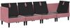 vidaXL Wohnzimmergarnitur mit Kissen mit Speicher 4 pcs Rosa Samt 3413744 Bild 4