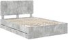 vidaXL Bettrahmen mit Kopfteil Beton Grau 140 x 190 cm Ingenieurs Holz 3412598 Bild 4