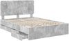 vidaXL Bettrahmen mit Kopfteil Beton Grau 140 x 190 cm Ingenieurs Holz 3412598 Bild 5