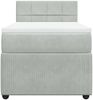 vidaXL Boxspringbett mit Matratze Hellgrau 90x200 cm Samt 3287650 Bild 4