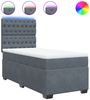 vidaXL Boxspringbett mit Matratze Dunkelgrau 80x200 cm Samt 3293069 Bild 2
