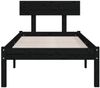 vidaXL Massivholzbett Schwarz Kiefer 90x190 cm 810116 Bild 4
