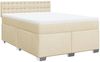 vidaXL Boxspringbett mit Matratze Creme 140x190 cm Stoff 3288202 Bild 3