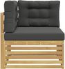 vidaXL Outdoor Ecksofa Massivholz Akazie Weiß 901574 Bild 4
