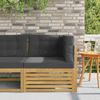vidaXL Outdoor Ecksofa Massivholz Akazie Weiß 901574 Bild 1