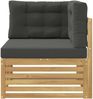 vidaXL Outdoor Ecksofa Massivholz Akazie Weiß 901574 Bild 3