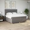 vidaXL Boxspringbett mit Matratze Taupe 200x200 cm Stoff 3293684 Bild 3
