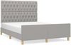 Doppelbett mit Kopfteil Stoff Hellgrau 140x200 cm [3125300] Bild 2