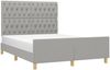 Doppelbett mit Kopfteil Stoff Hellgrau 140x200 cm [3125300] Bild 3