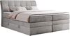 Boxspringbett, Stauraumbett, Bett mit Multipocket-Matratze und Topper - GOLD-10-KING - 180x200cm - Hellgrau Velours - H3 Bild 3