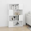 vidaXL Bücherregal Raumteiler Weiß 80x24x124,5 cm Holzwerkstoff 809134 Bild 3