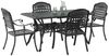 vidaXL Garten Essgruppe 5 pcs Schwarz Aluminium 3334645 Bild 3