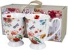 DUO 2er-Set Becher REBECCA mit Fuß, 340 ml, New Bone China Porzellan, in Geschenkbox Bild 1