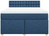vidaXL Boxspringbett mit Matratze Blau 140x200 cm Stoff 3286723 Bild 4