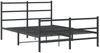 vidaXL Bettgestell mit Kopf- und Fußteil Metall Schwarz 135x190 cm 355382 Bild 3