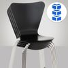 4er Set Besucherstuhl BERLIN - Holz Schwarz 45x49x85 cm | Besucherstühle Konferenzstuhl Wartezimmerstuhl Bürostühle Bürostuhl Konferenzraum Bild 4