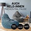 Lumaland Sitzsack GIANT Cord Sitzsack Stabile Lehne ideal fürs Gaming, verdeckter Reißverschluss, trendig & Gemütlichkeit vereint Bild 4