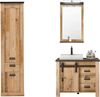 Home affaire Badmöbel-Set SHERWOOD, (3-St), in Holz Dekor, mit Scheunentorbeschlag und Apothekergriffe aus Metall Bild 4