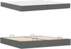 vidaXL Bettgestell mit Matratze mit Matratze 2 pcs Dunkelgrau Stoff 3399516 Bild 5