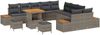 vidaXL Gartensofa-set mit Kissen 13 pcs Grau 3363363 Bild 2