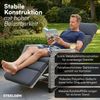 STEELSØN 'Caelum' Polyrattan Sessel mit Liegefunktion, grau-meliert/Akazie, verstellbare Rückenlehne, inkl. Polster, Ausklapptisch, wetterfest Bild 5