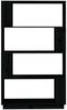 Bücherregal | Standregal Schwarz 80x25x132 cm Massivholz Kiefer Bild 5