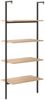 vidaXL Leiterregal mit 4 Böden Hellbraun und Schwarz 64x35x152,5 cm 336382 Bild 5