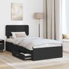 vidaXL Bettrahmen mit Kopfteil Schwarz 75 x 190 cm Holzwerkstoff 3412437 Bild 3