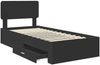 vidaXL Bettrahmen mit Kopfteil Schwarz 75 x 190 cm Holzwerkstoff 3412437 Bild 5