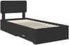 vidaXL Bettrahmen mit Kopfteil Schwarz 75 x 190 cm Holzwerkstoff 3412437 Bild 4