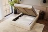 GRAINGOLD Alicante Doppelbett 160x200, Polsterbett mit Bettkasten, Velour-Stoff, Beige Bild 4