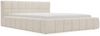 GRAINGOLD Alicante Doppelbett 160x200, Polsterbett mit Bettkasten, Velour-Stoff, Beige Bild 2