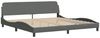 vidaXL Bettgestell "Dover" Dunkelgrau 200x200 cm Stoff 373246 Bild 3