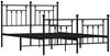 vidaXL Bettgestell mit Kopf- und Fußteil Metall Schwarz 140x200 cm 353556 Bild 3