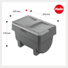 Hailo Universaldepot Kitty 2x 4L Aufbewahrungsbehälter mit Henkel grau Bild 3