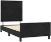 vidaXL Bettgestell mit Kopfteil Schwarz 90x200 cm Samt 3125796 Bild 4