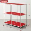 Floordirekt Sideboard Concept Epure MK-027 Metallregal, B78 × T40 × H82 cm, diverse Farben (modular, kratzfeste Pulverbeschichtung), offenes Ablageregal mit verchromtem Metallgestell, Design Regal Bild 3