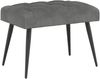vidaXL Bank mit Knopfheftung Dunkelgrau 60 x 40 x 45 cm Samt 42038544 Bild 2