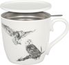 KÖNITZ 115S572986 Becher AMAZING ANIMALS Schneeeule 425 ml mit Sieb und Deckel, Bone China Porzellan / Design Vanessa Kahl Bild 1
