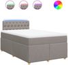vidaXL Boxspringbett mit Matratze Taupe 120x200 cm Stoff 3288958 Bild 2