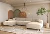 Wohnlandschaft Sofa U-Form GLORIA in Stoff Tiffani Beige Bild 1